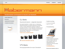 Tablet Screenshot of habermann-trafo.de